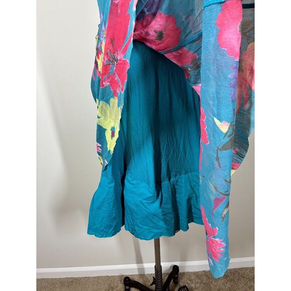 Anthropologie Weston Wear Quinby Dress Med Mesh Tulle Floral Coquette Open Back - Picture 6 of 16